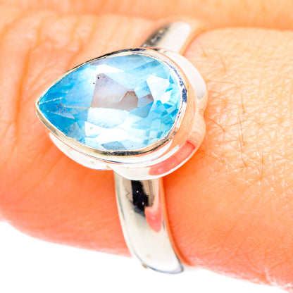 Blue Topaz Rings handcrafted by Ana Silver Co - RING99366