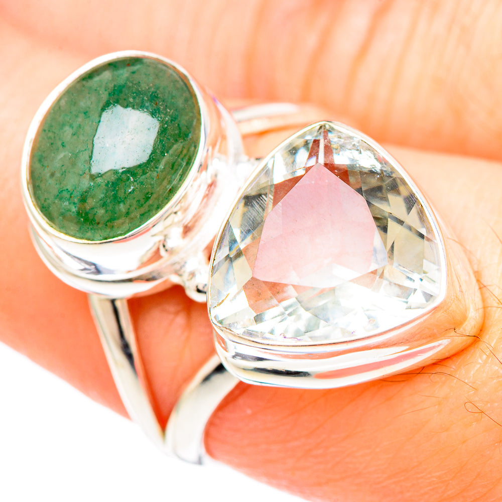 Green Amethyst Rings handcrafted by Ana Silver Co - RING99369