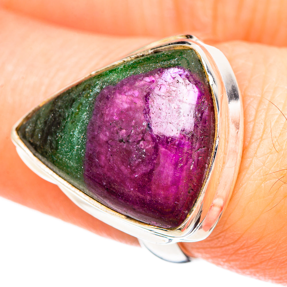 Ruby Zoisite Rings handcrafted by Ana Silver Co - RING99394