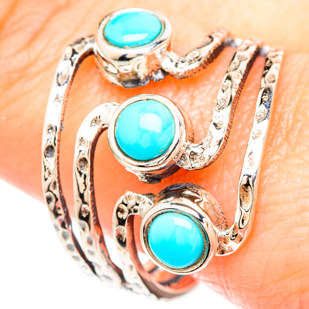 Sleeping Beauty Turquoise Rings handcrafted by Ana Silver Co - RING99403