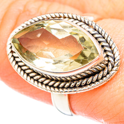 Green Amethyst Rings handcrafted by Ana Silver Co - RING99407