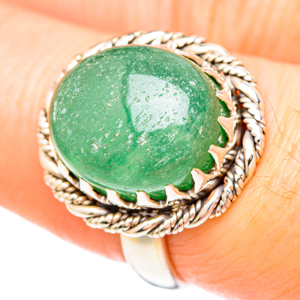 Green Aventurine Rings handcrafted by Ana Silver Co - RING99409