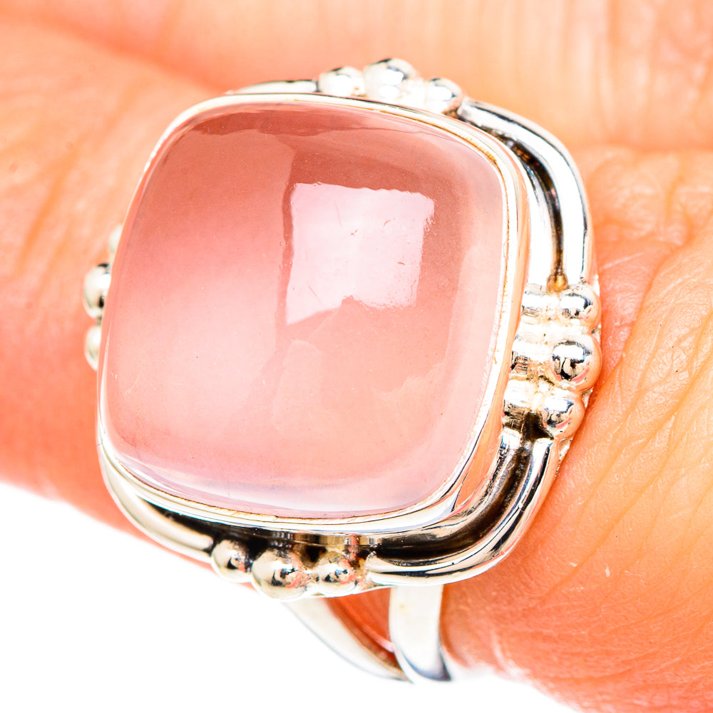 Rose Quartz Rings handcrafted by Ana Silver Co - RING99417
