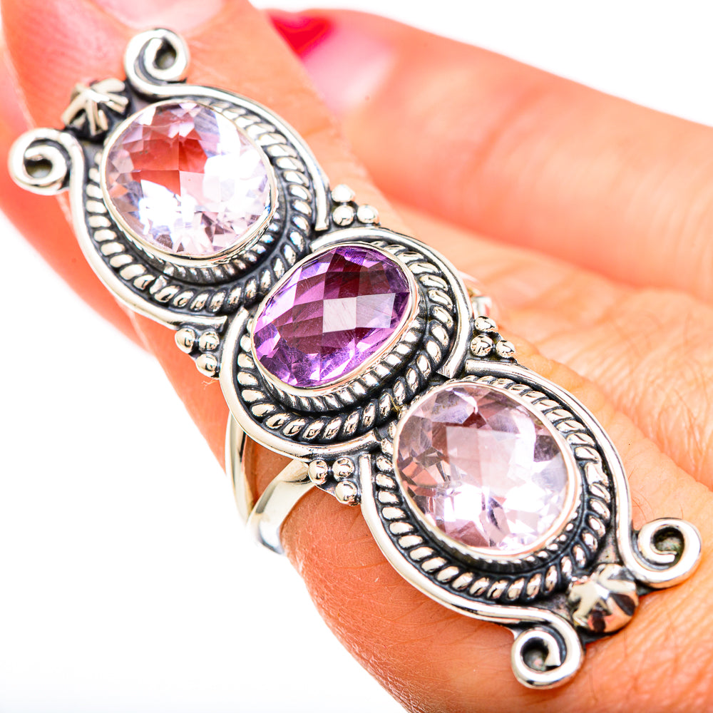 Rose Quartz Rings handcrafted by Ana Silver Co - RING99453