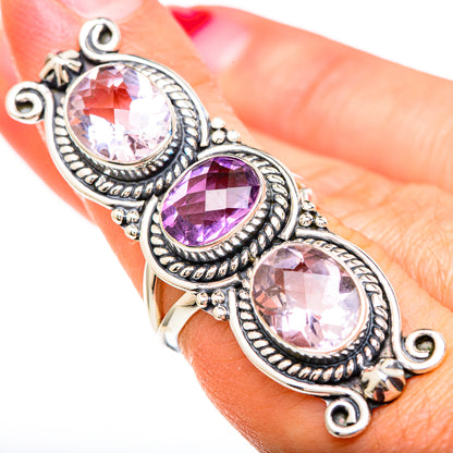 Rose Quartz Rings handcrafted by Ana Silver Co - RING99453