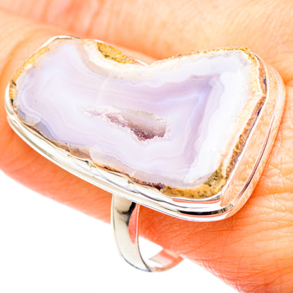 White Geode Slice Rings handcrafted by Ana Silver Co - RING99457