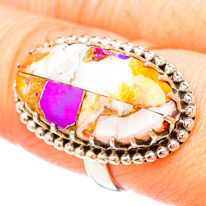 Spiny Oyster Turquoise Rings handcrafted by Ana Silver Co - RING99465