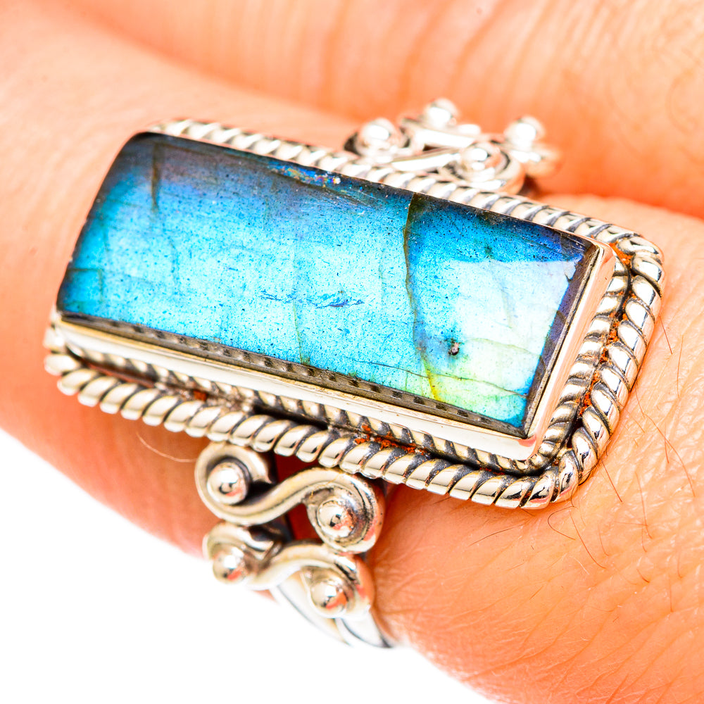 Labradorite Rings handcrafted by Ana Silver Co - RING99473
