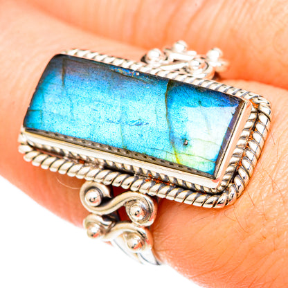 Labradorite Rings handcrafted by Ana Silver Co - RING99473