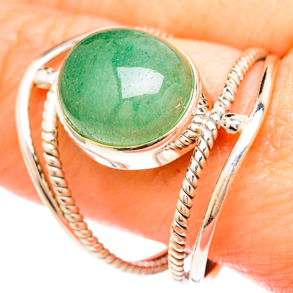 Green Aventurine Rings handcrafted by Ana Silver Co - RING99478