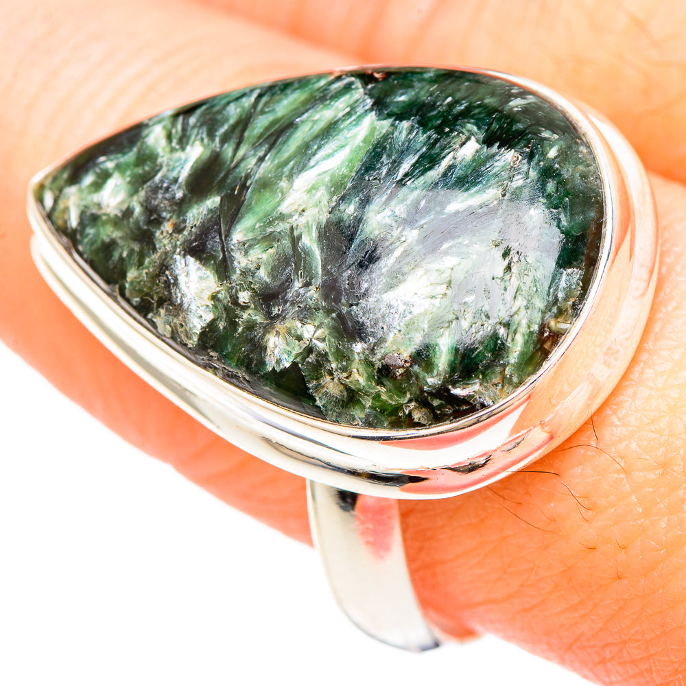Seraphinite Rings handcrafted by Ana Silver Co - RING99481