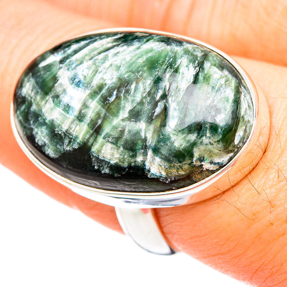 Seraphinite Rings handcrafted by Ana Silver Co - RING99484