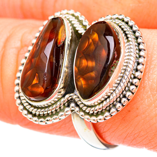 Mexican Fire Agate Rings handcrafted by Ana Silver Co - RING99486