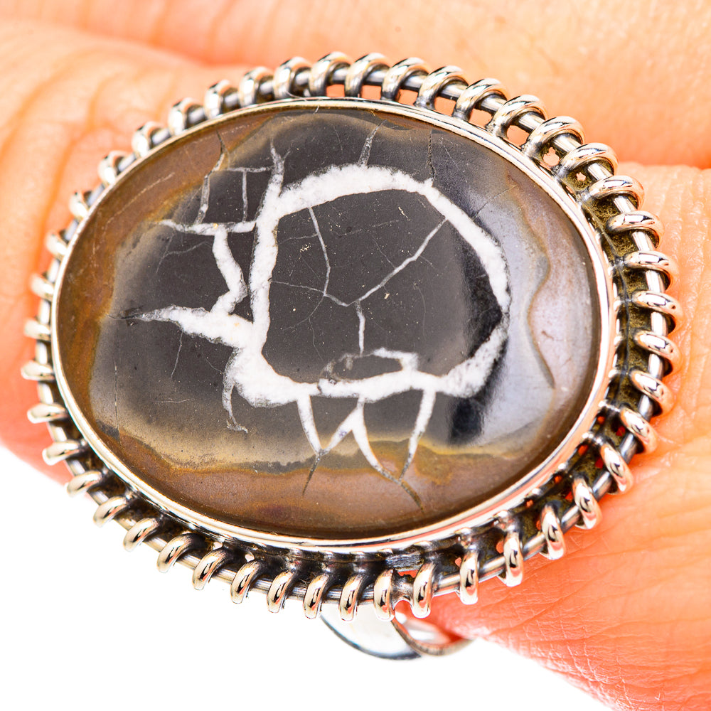 Septarian Geode Rings handcrafted by Ana Silver Co - RING99489