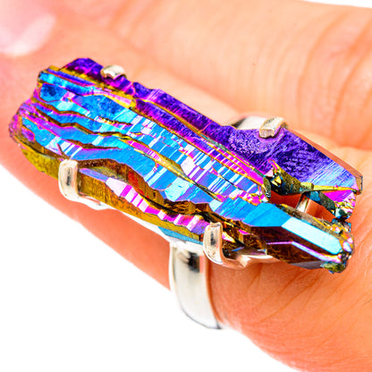 Titanium Sunshine Druzy Rings handcrafted by Ana Silver Co - RING99511
