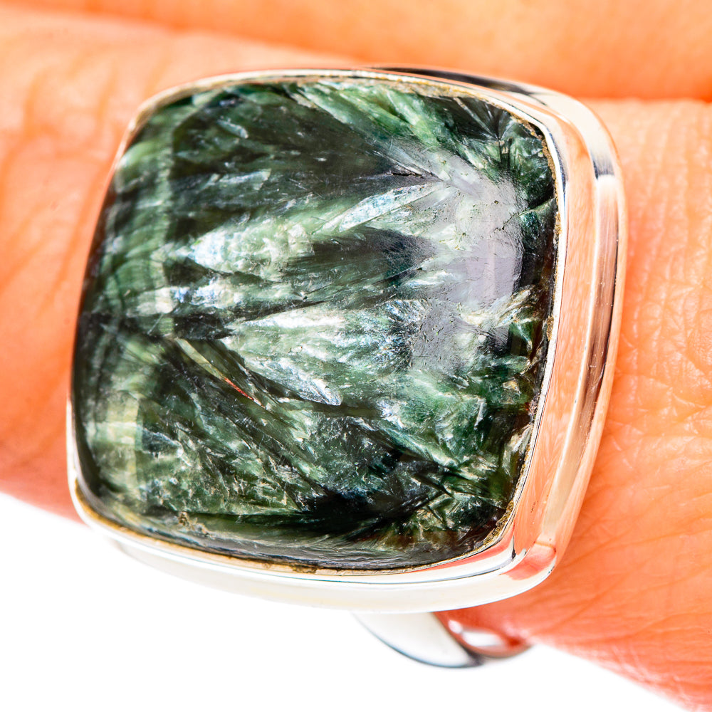 Seraphinite Rings handcrafted by Ana Silver Co - RING99521