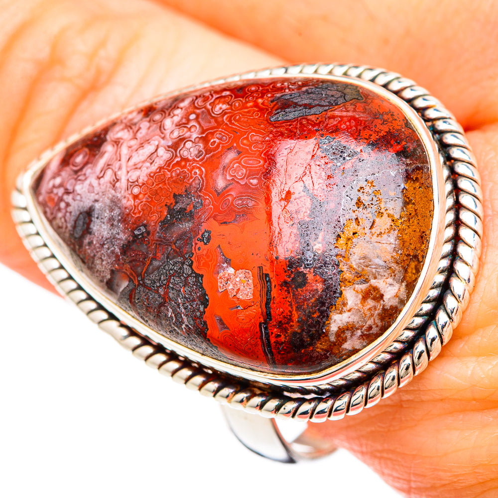 Crazy Lace Agate Rings handcrafted by Ana Silver Co - RING99525