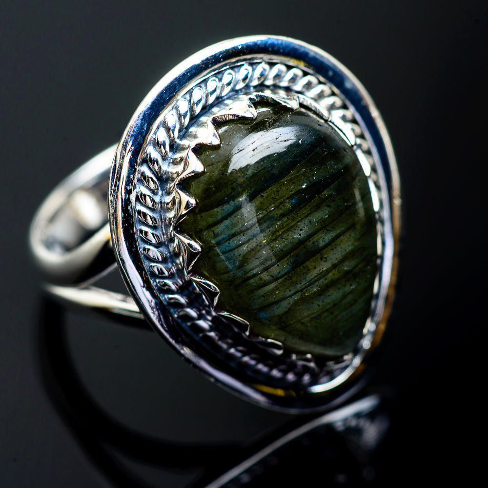 Labradorite Rings handcrafted by Ana Silver Co - RING995270