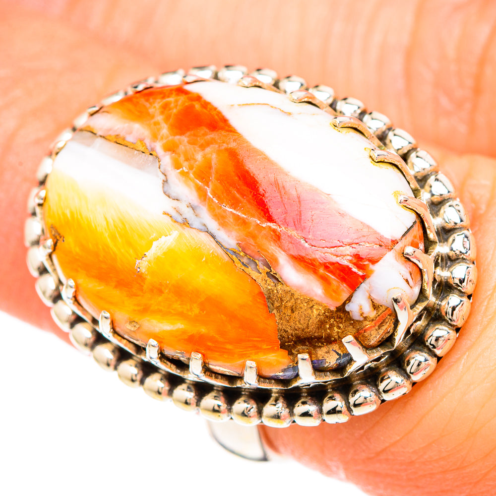 Spiny Oyster Turquoise Rings handcrafted by Ana Silver Co - RING99529