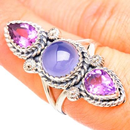 Aqua Chalcedony Rings handcrafted by Ana Silver Co - RING99536