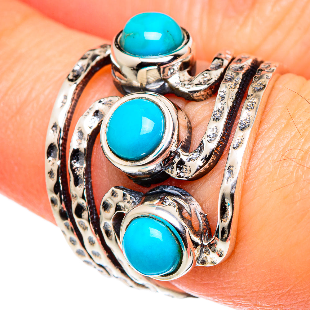 Sleeping Beauty Turquoise Rings handcrafted by Ana Silver Co - RING99552