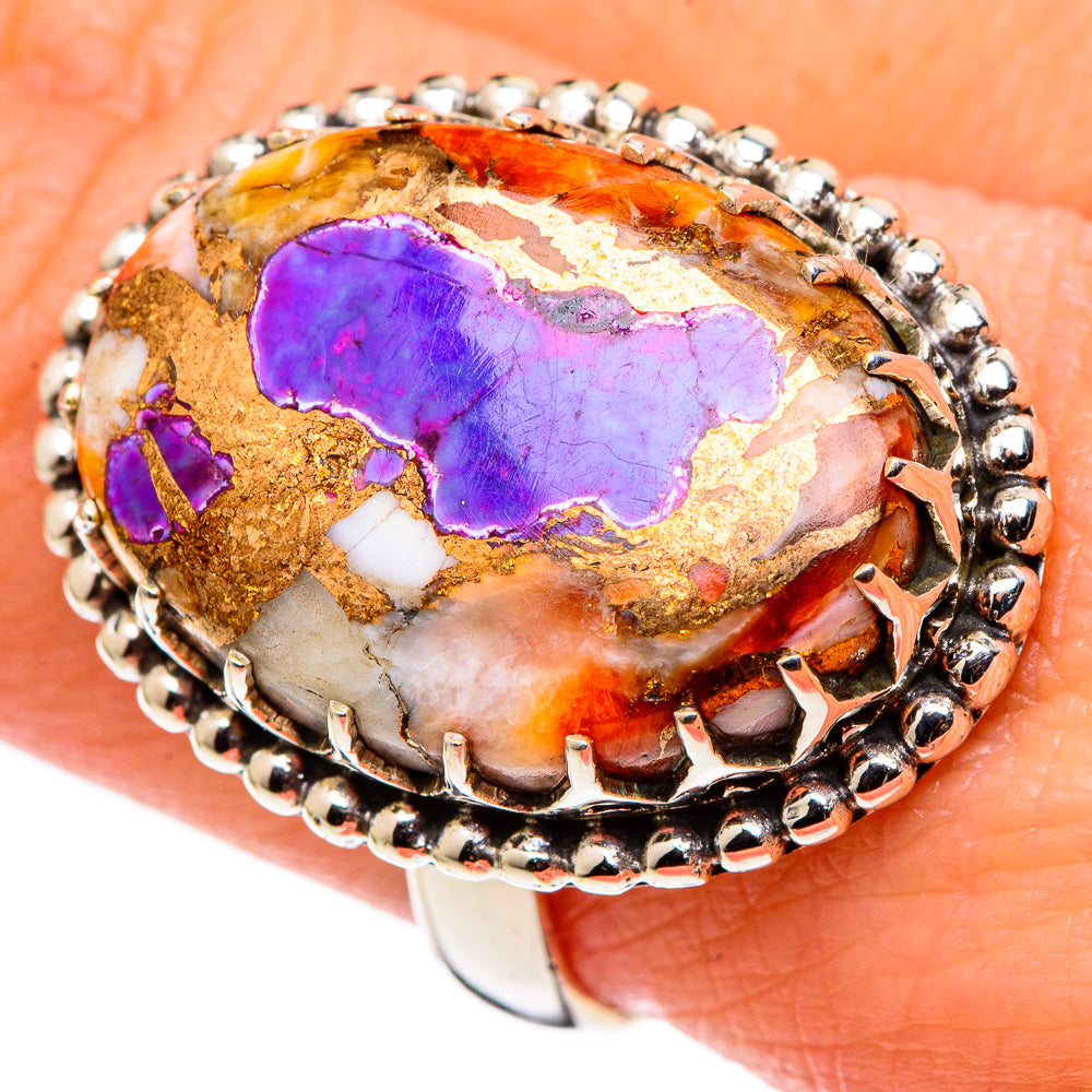 Spiny Oyster Turquoise Rings handcrafted by Ana Silver Co - RING99588