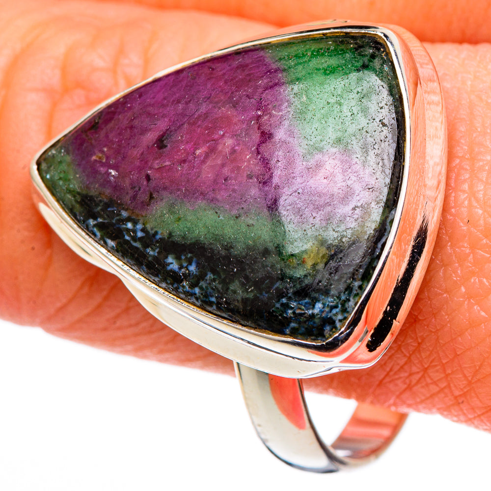 Ruby Zoisite Rings handcrafted by Ana Silver Co - RING99590