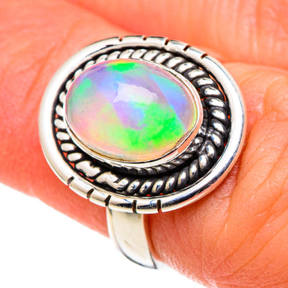 Ethiopian Opal Rings handcrafted by Ana Silver Co - RING99591