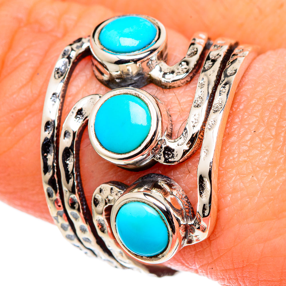 Sleeping Beauty Turquoise Rings handcrafted by Ana Silver Co - RING99597