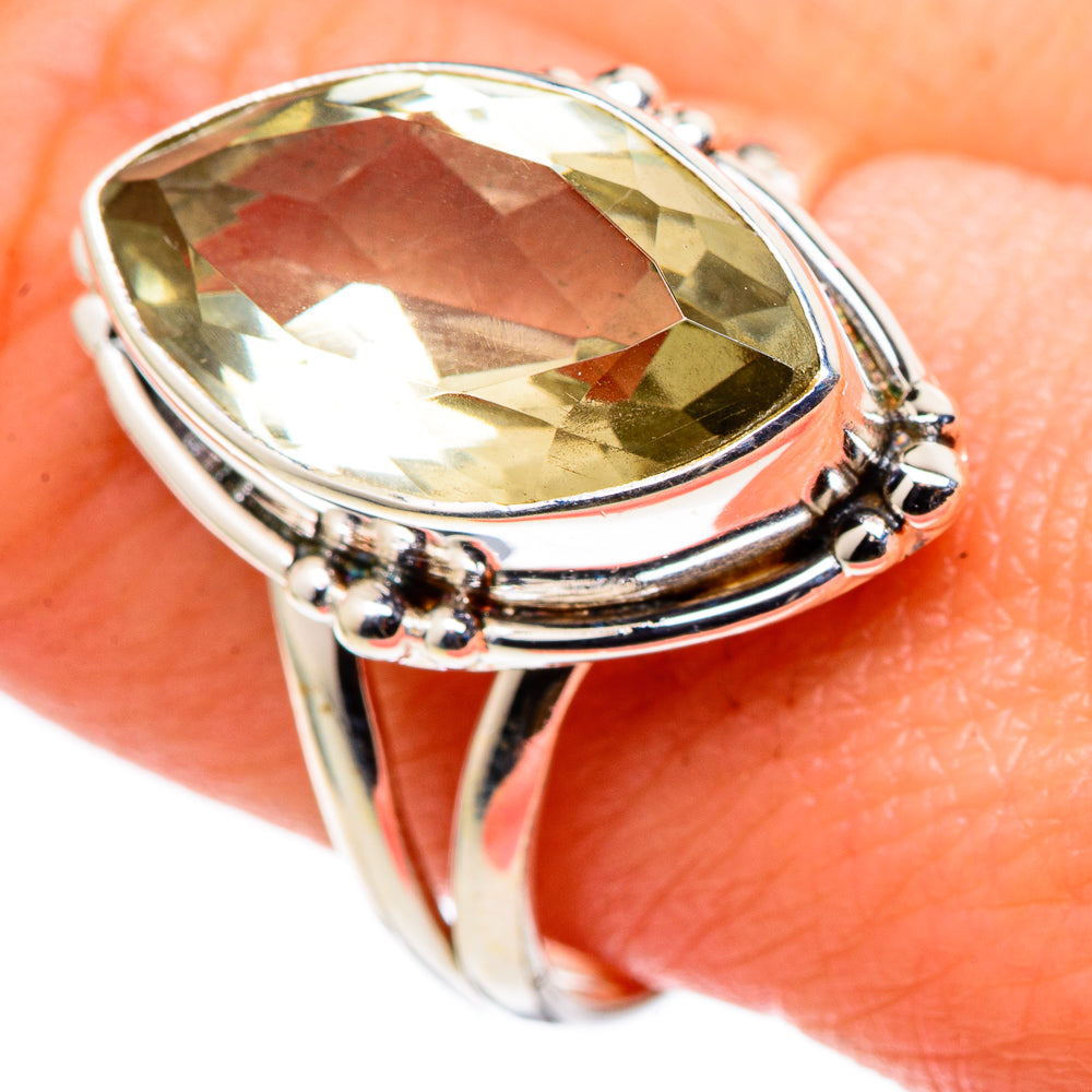 Green Amethyst Rings handcrafted by Ana Silver Co - RING99601