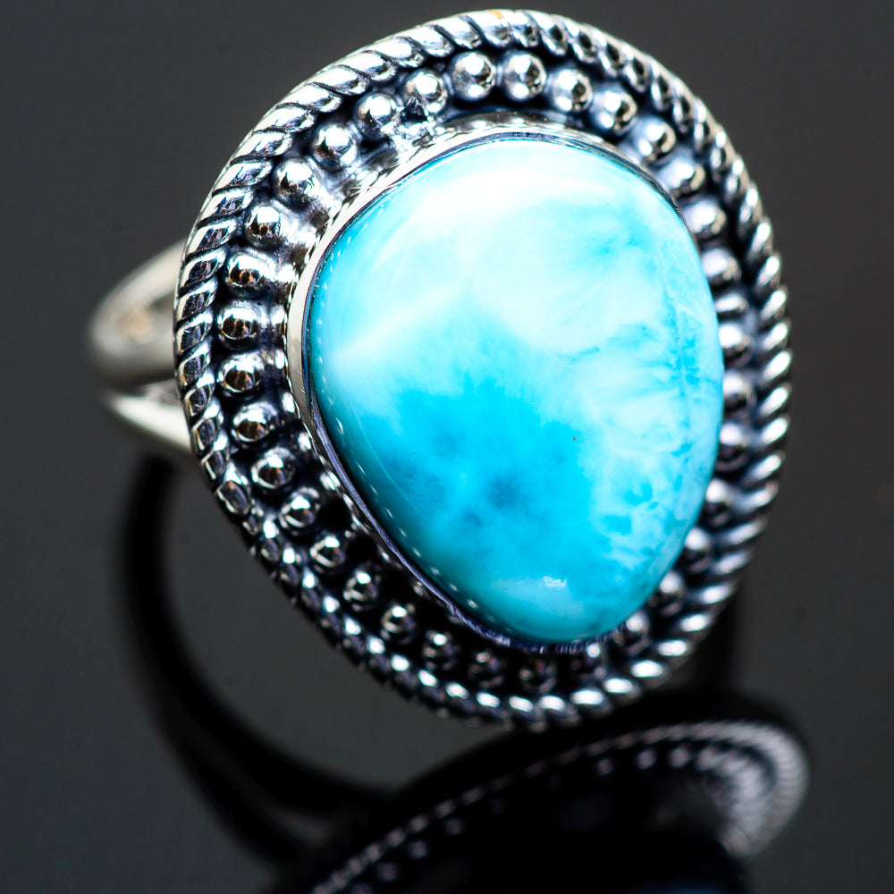 Larimar Rings handcrafted by Ana Silver Co - RING996043