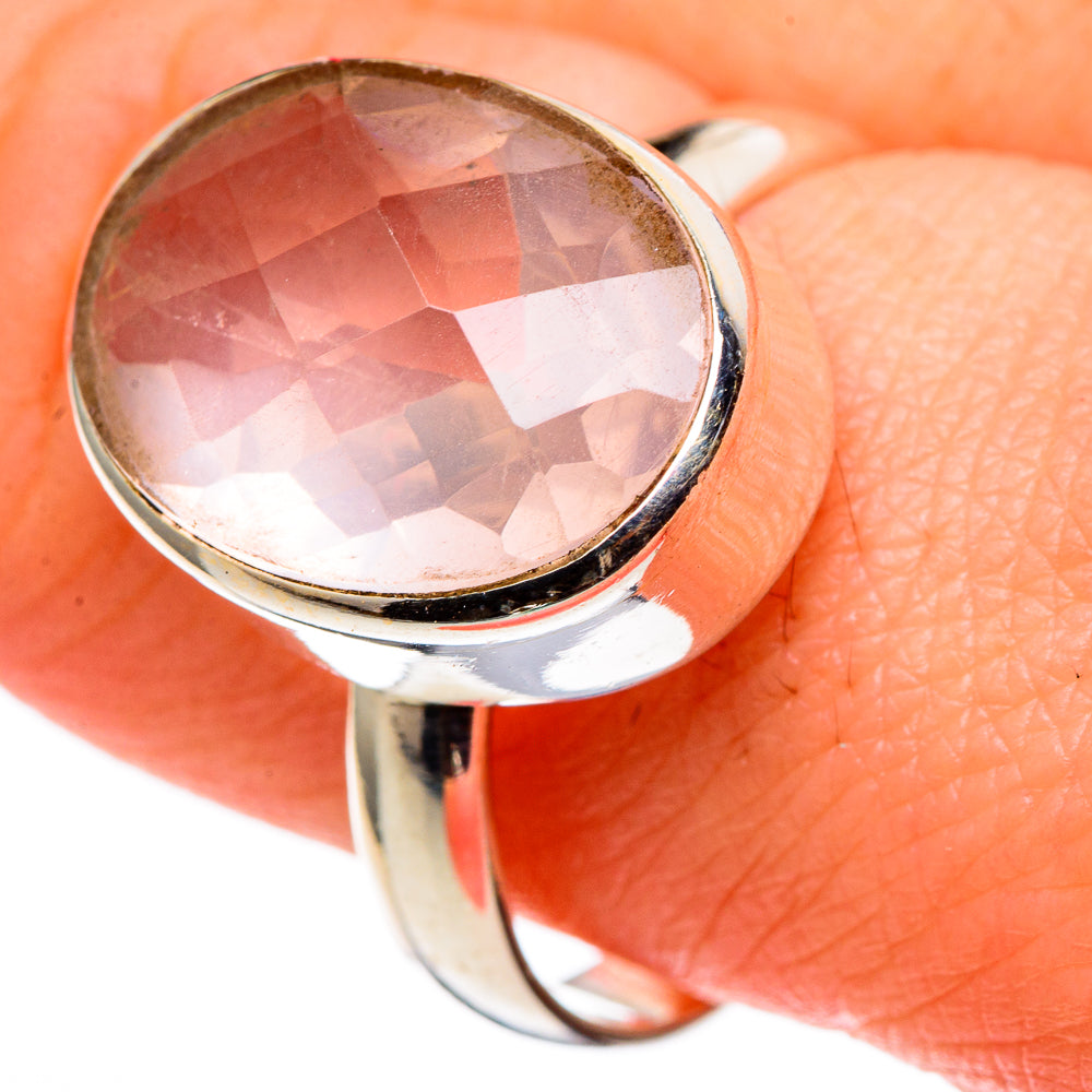 Rose Quartz Rings handcrafted by Ana Silver Co - RING99609