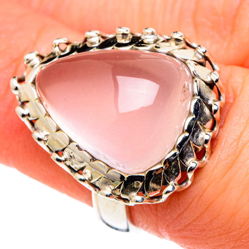 Rose Quartz Rings handcrafted by Ana Silver Co - RING99610