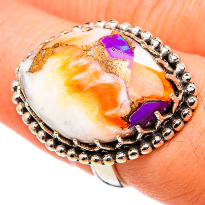 Spiny Oyster Turquoise Rings handcrafted by Ana Silver Co - RING99630