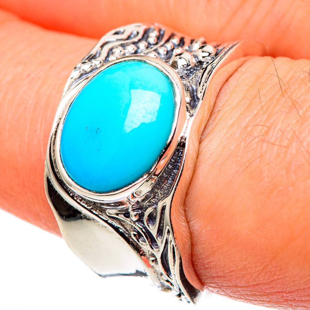 Sleeping Beauty Turquoise Rings handcrafted by Ana Silver Co - RING99634