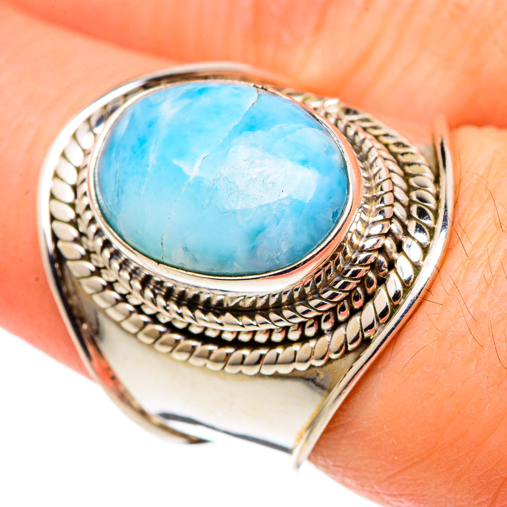 Larimar Rings handcrafted by Ana Silver Co - RING99636