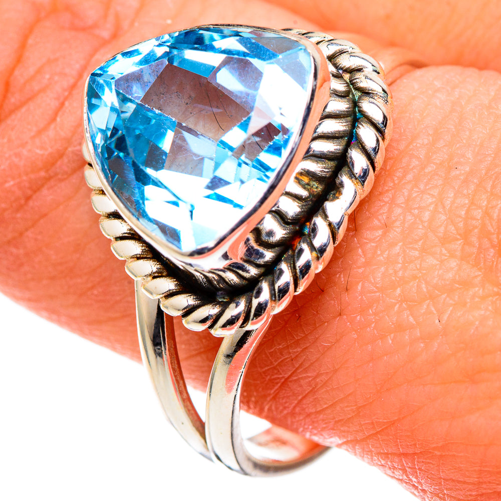 Blue Topaz Rings handcrafted by Ana Silver Co - RING99638