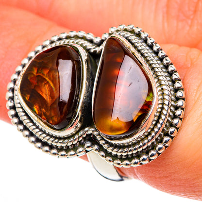 Mexican Fire Agate Rings handcrafted by Ana Silver Co - RING99645