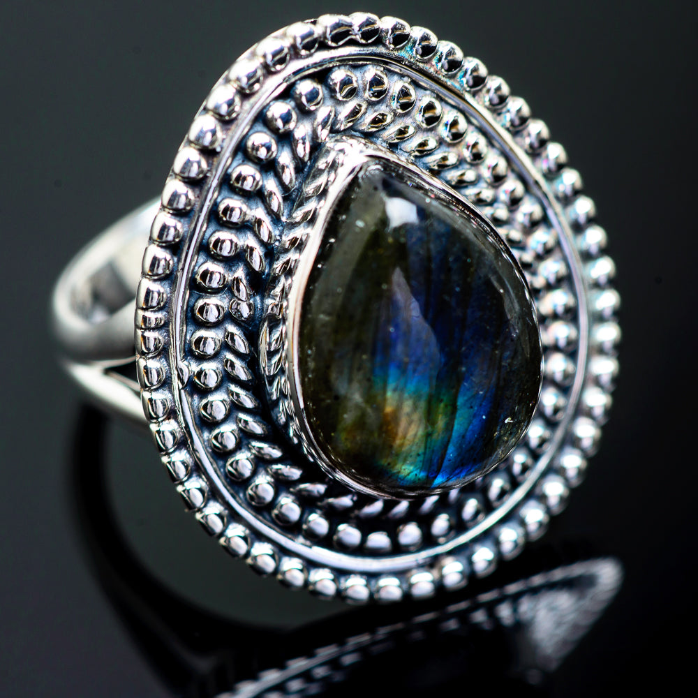 Labradorite Rings handcrafted by Ana Silver Co - RING996524