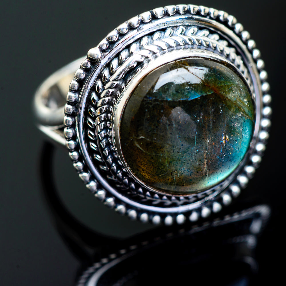 Labradorite Rings handcrafted by Ana Silver Co - RING996567