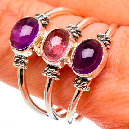 Pink Tourmaline Rings handcrafted by Ana Silver Co - RING99661