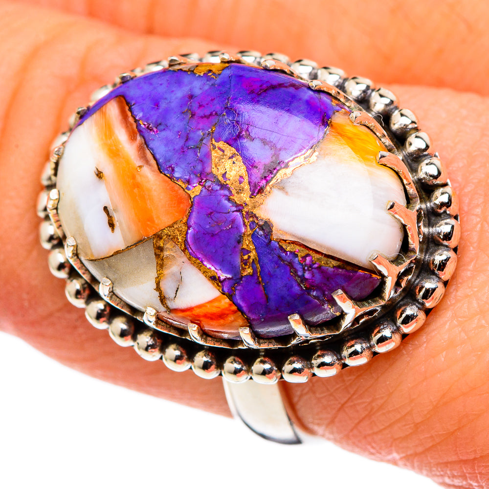 Spiny Oyster Turquoise Rings handcrafted by Ana Silver Co - RING99665