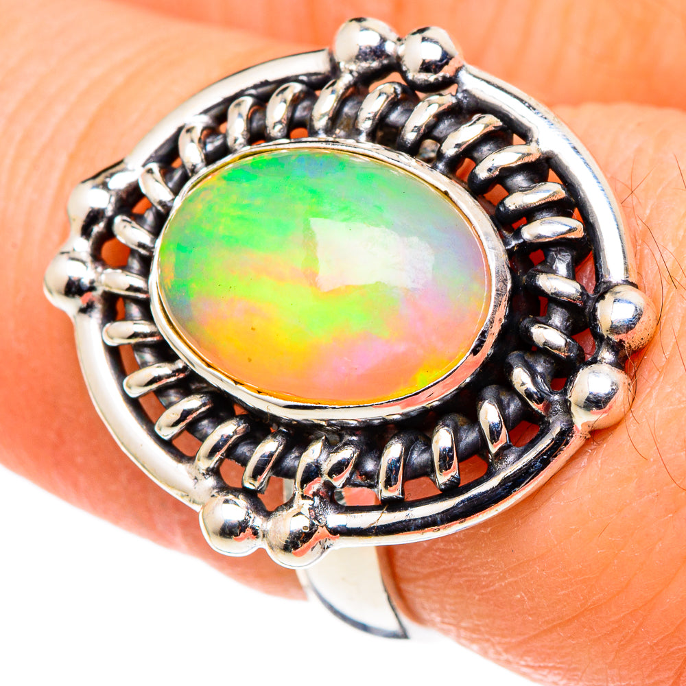 Ethiopian Opal Rings handcrafted by Ana Silver Co - RING99669