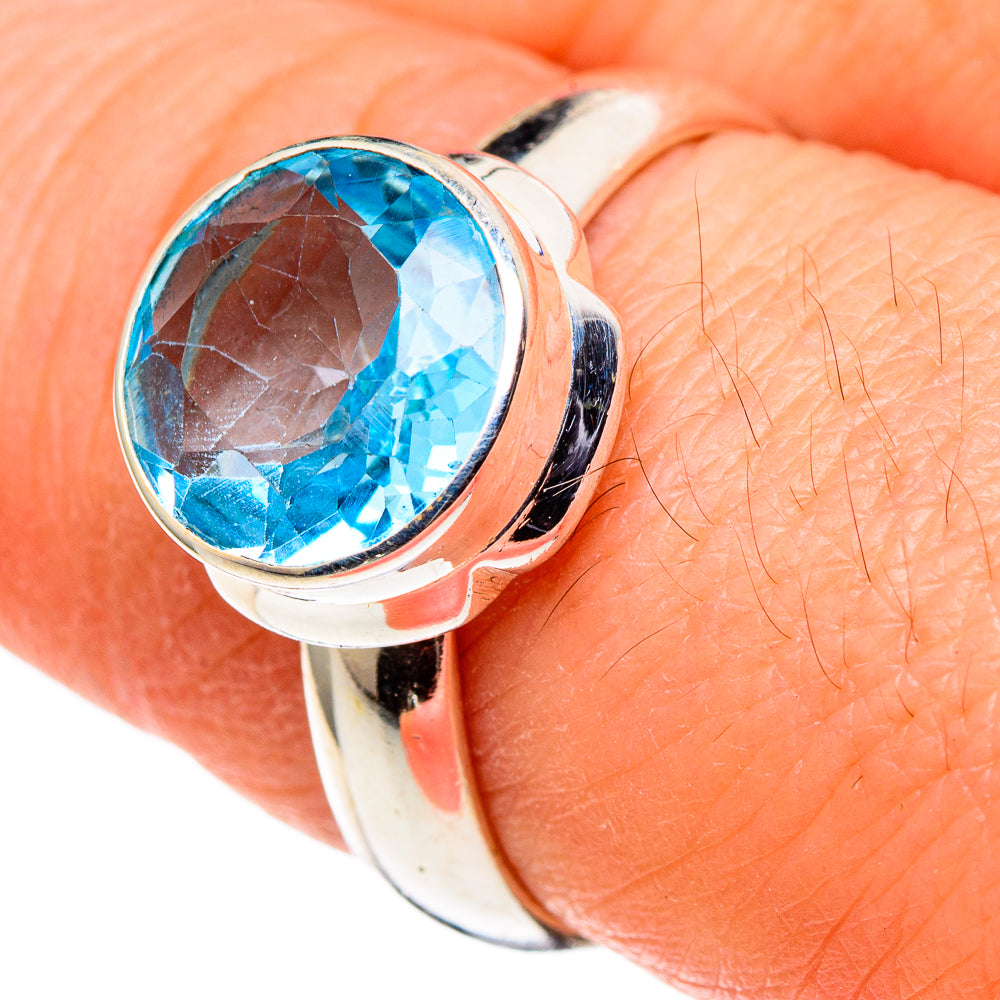 Blue Topaz Rings handcrafted by Ana Silver Co - RING99675