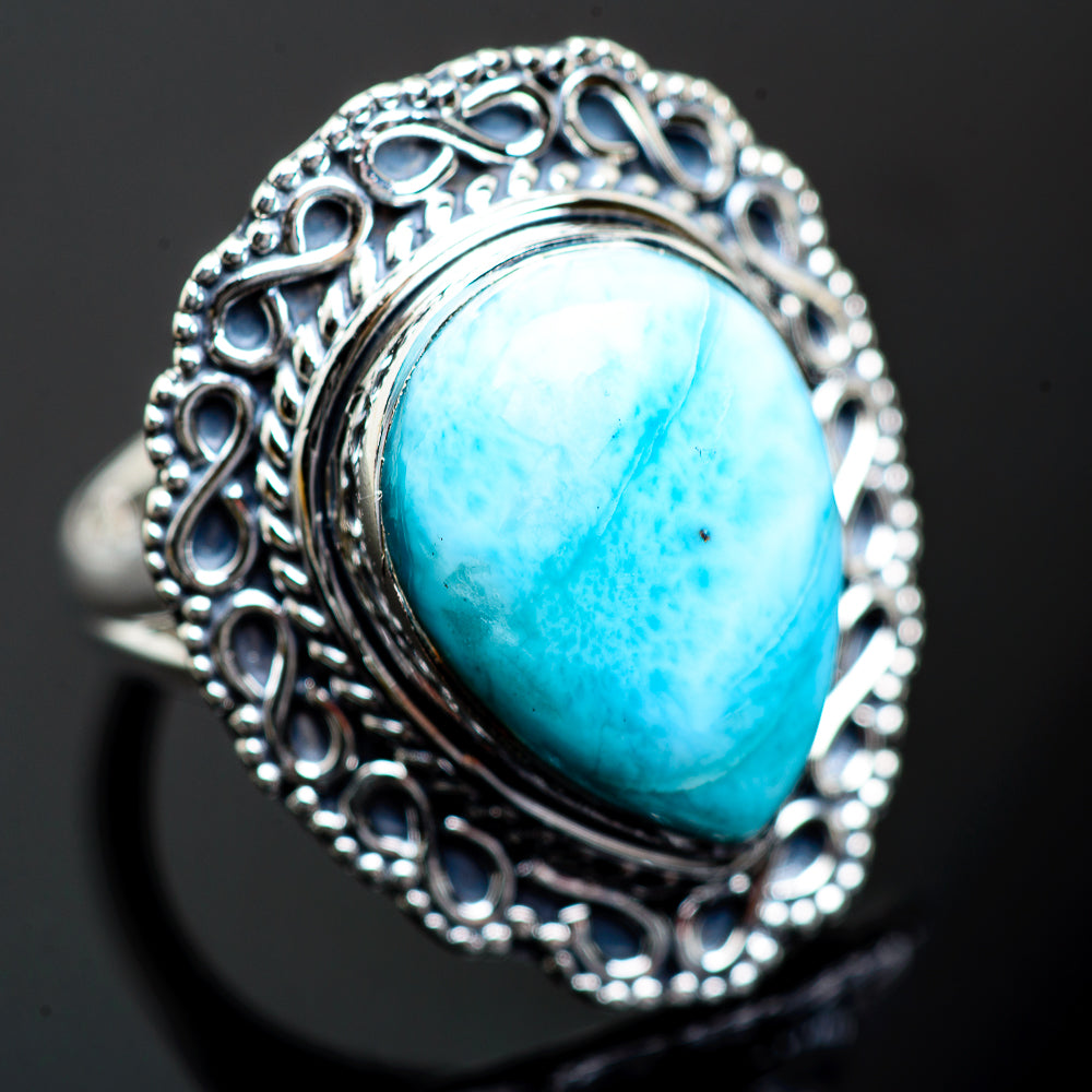 Larimar Rings handcrafted by Ana Silver Co - RING997017