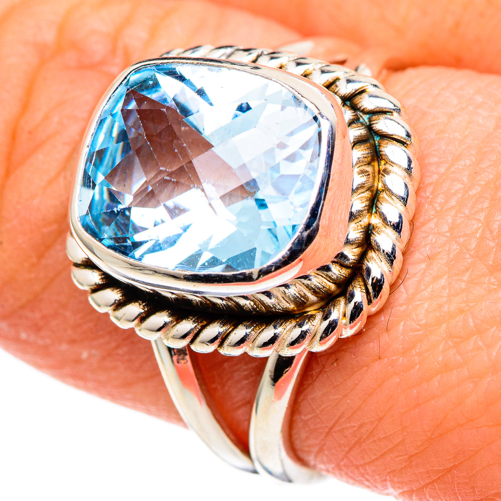 Blue Topaz Rings handcrafted by Ana Silver Co - RING99716