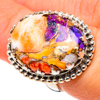 Spiny Oyster Turquoise Rings handcrafted by Ana Silver Co - RING99746