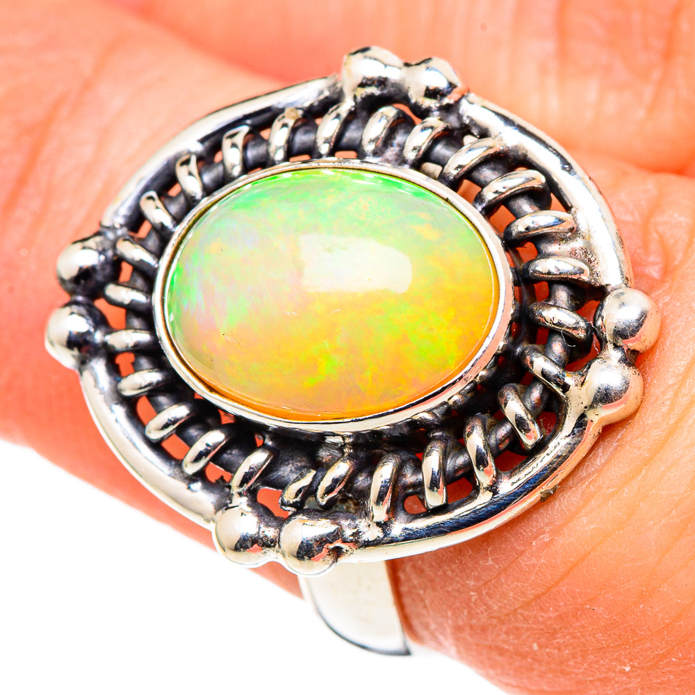Ethiopian Opal Rings handcrafted by Ana Silver Co - RING99749