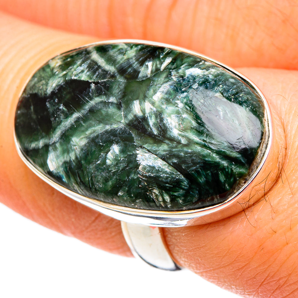 Seraphinite Rings handcrafted by Ana Silver Co - RING99768