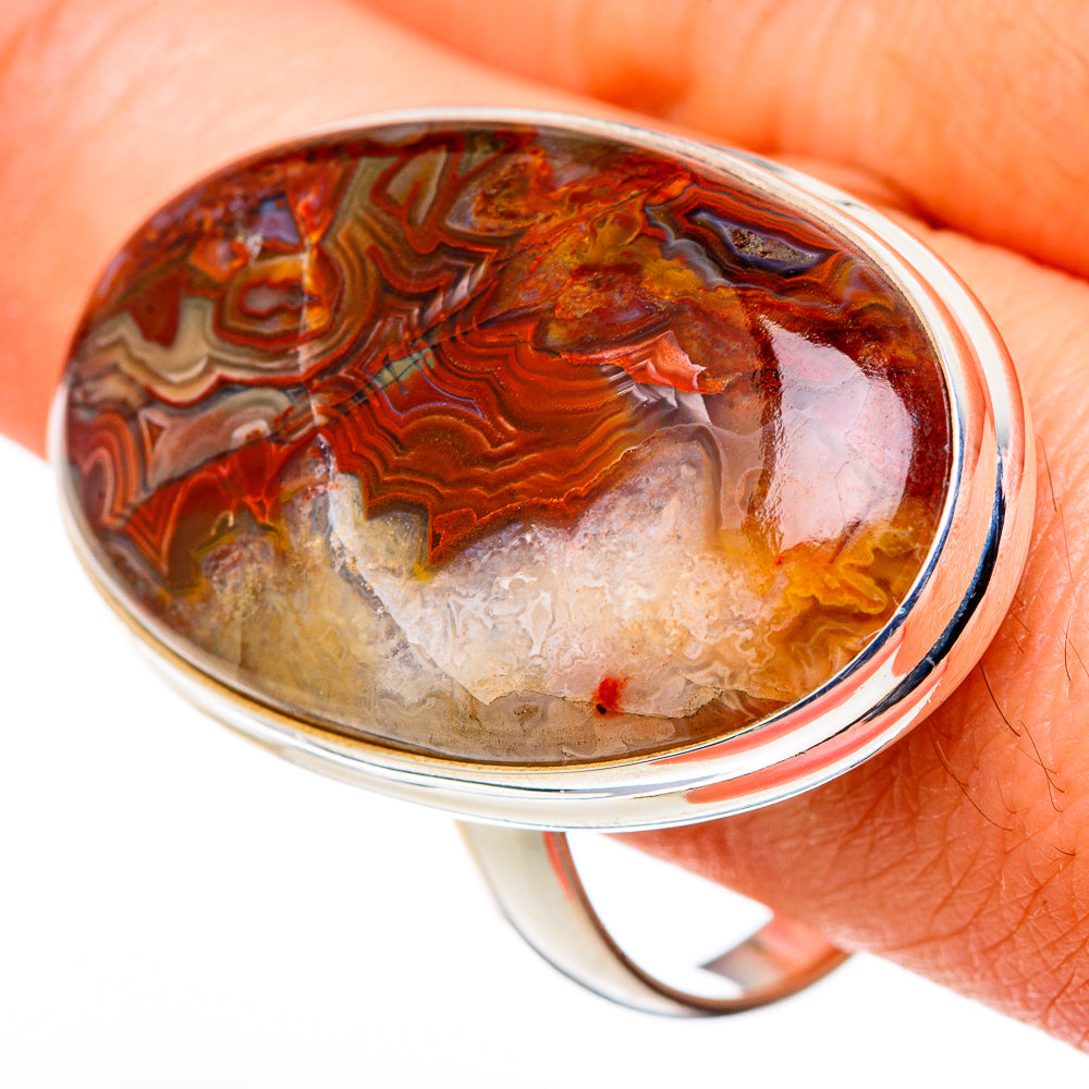 Crazy Lace Agate Rings handcrafted by Ana Silver Co - RING99772